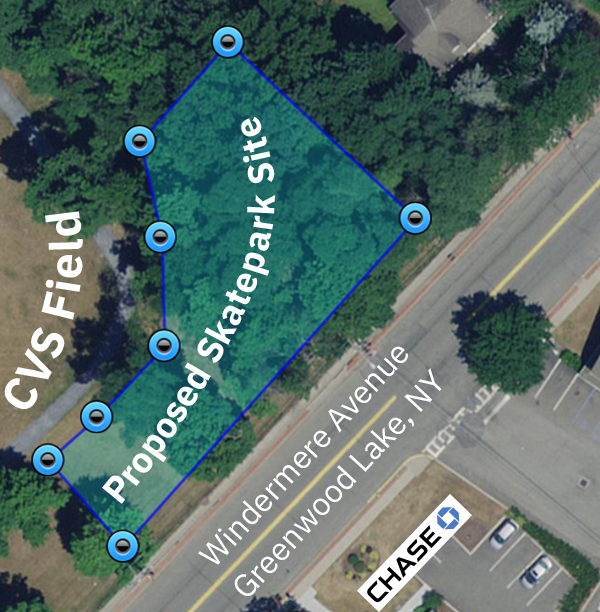 Proposed site of GWL Skatepark, in Greenwood Lake NY
