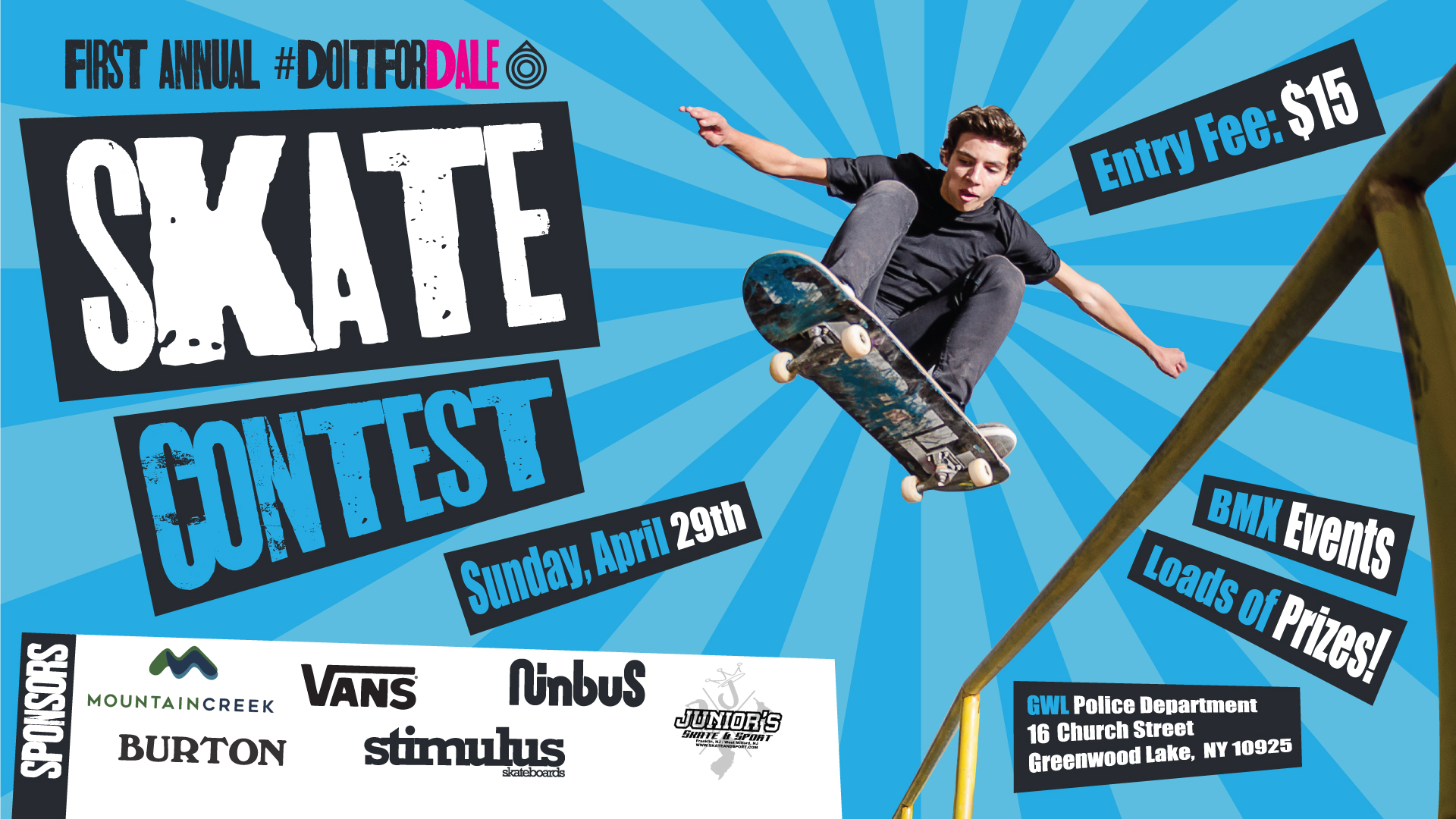 First Annual #doitfordale Skate Contest, GWL Skatepark, Dale Hirrel