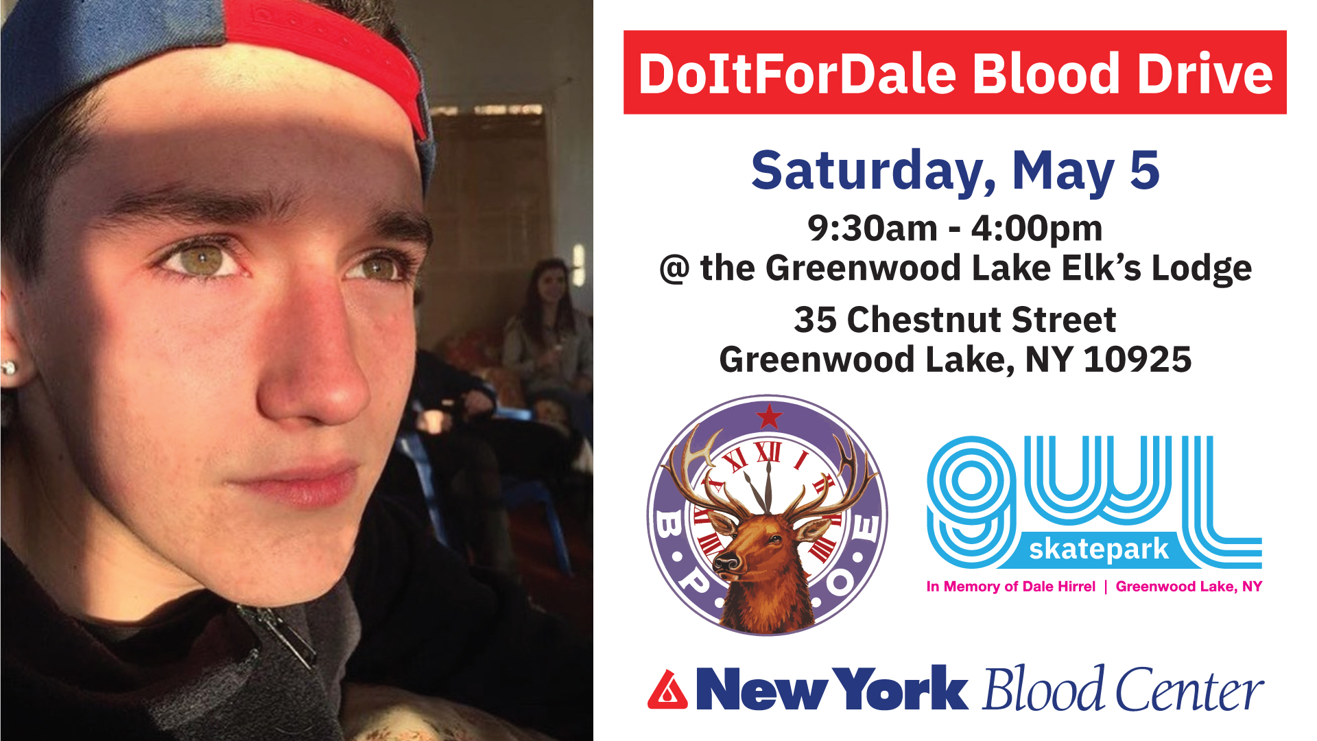 Do it for Dale Blood Drive, GWL Skatepark, Dale Hirrel