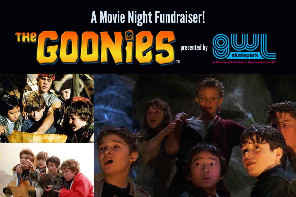 The Goonies, Movie Night Fundraiser, 2021, GWL Skatepark, Fundraiser, Thomas P. Morahan Waterfront Park, Greenwood Lake, NY,