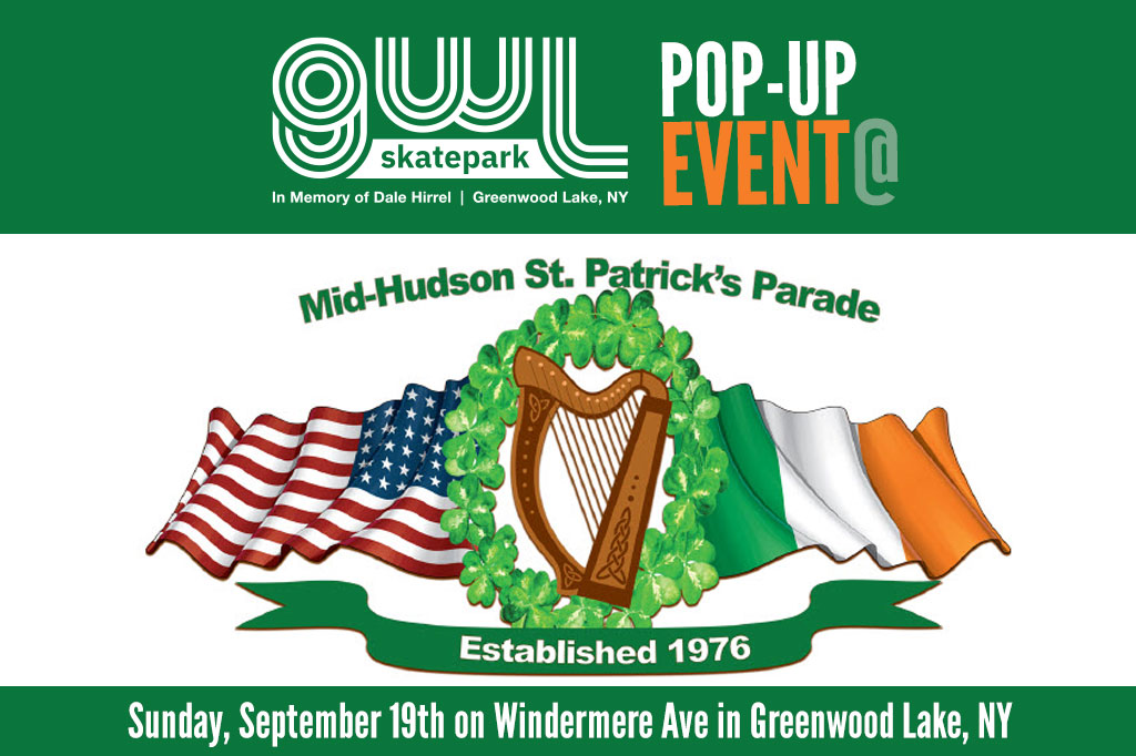 Pop-up event, St. Patrick's Day Parade, 2021, GWL Skatepark, Fundraiser, Greenwood Lake Bagels & Bakery, Greenwood Lake, NY,